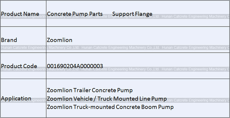 Zoomlion Truck-mounted Concrete Pump Support Flange 001690204A0000003